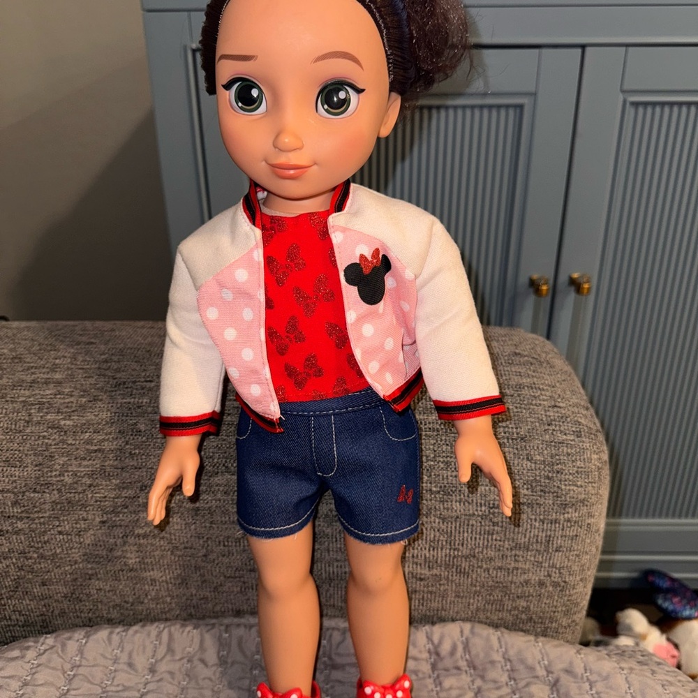 Disney Minnie Mouse Pink, Red & White Jacket Outfit